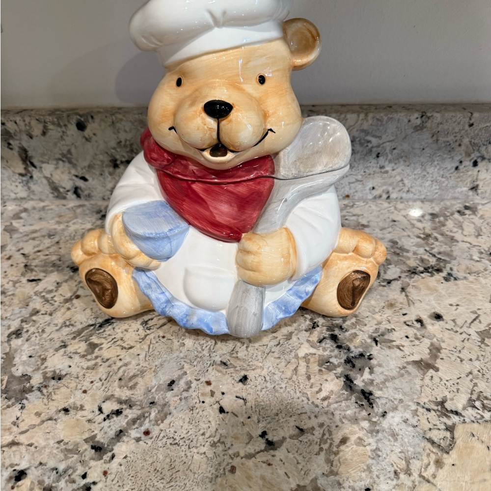 Vintage Chef Bear Cookie Jar